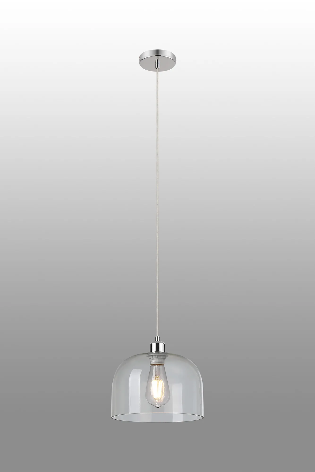 Cawdor Polished Chrome Ceiling Lights Deco Single Pendant